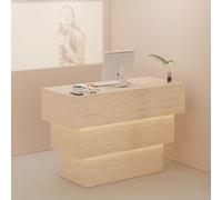 Bureau de réception pour salon et magasins de vêtements - Comptoir moderne avec éclairage doux, petit bureau de réception