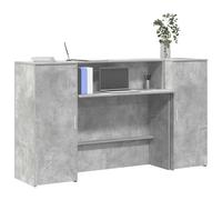 Vidaxl Bureau De Réception Gris Béton 180x50x103,5cm Bois D'ingénierie Multicolore