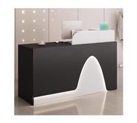 Bureau de réception - Table de réception pour bureau/magasin/hall - Côté gauche noir - 100 cm - Design élégant et fonctionnel