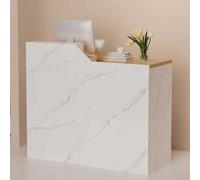 Bureau de réception verrouillable avec cabine Sto et étagères - Parfait pour les salons de beauté et les zones de réception - Comptoir avec repères sécurisés pour une meilleure nizat