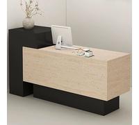 Bureau de réception verrouillable avec compartiment de rangement ouvert, comptoir avant pour bureau ou entreprise, mobilier de réception moderne pour espaces professionnels