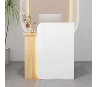 Bureau de réception verrouillable avec tiroir, comptoir compact pour salon de petite taille, mobilier de hall idéal pour un service client efficace