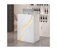 Bureau de réception verrouillable avec tiroir - Design moderne peu encombrant pour petites entreprises et magasins de détail