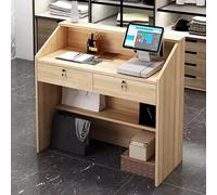 Bureau de réception verrouillable avec tiroir Table de comptoir de réception moderne pour bureau et salon de beauté Station de paiement élégante pour un professionnalisme amélioré