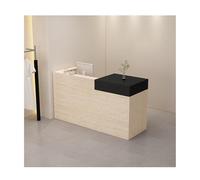 Bureau de réception verrouillable avec tiroirs - 90 cm - Comptoir avant en bois pour bureau, hall d'entrée, salon de beauté, clinique - Meubles sûrs et élégants