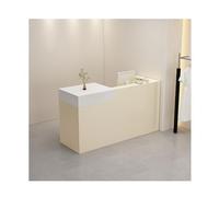Bureau de réception verrouillable avec tiroirs - Table de comptoir avant moderne pour bureau, clinique, salon de beauté, hall d'entrée, design fonctionnel et élégant pour une expérience client
