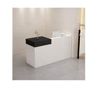 Bureau de réception verrouillable en bois avec tiroirs, comptoir de bureau de 120 cm pour entrée, clinique, salon de beauté, espaces de vente au détail, meuble de réception élégant