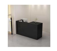 Bureau de réception verrouillable - Table de bureau en bois avec tiroirs pour clinique, institut de beauté, entreprise, hall d'entrée - Table de réception de 100,1 cm (K, droite_L100 cm)