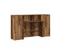 vidaXL Bureau de réception 3324212 – Vieux bois (bois d'ingénierie) 180x50x103,5 cm