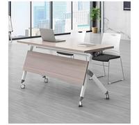 Bureau de séminaire mobile pliable avec roulettes verrouillables et cadre en métal robuste, idéal pour le bureau, la salle de classe ou l'espace de travail collaboratif