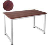 Bureau de Table PC Informatique Blanc Teck 120 x 60 cm Kingpower