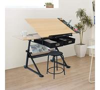 Bureau de travail réglable en hauteur avec table en érable Sto pour la maison, le bureau, table de dessin pour artistes, polyvalente, design moderne