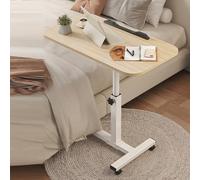 Bureau debout à roulettes réglable en hauteur avec table de lit inclinable et roulettes, plateau pour ordinateur portable pour lit ou canapé, design peu encombrant avec bandes déflectrices simples