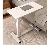 Bureau Debout, Bureau Mobile, Bureaux de Bureau, Table d'étude, Bureaux relevables, réglage Manuel de la Hauteur du Bureau, Table de Chevet for Bureau à Domicile(White2,80cm/31.49in)