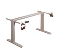 Bureau debout électrique réglable avec fonction mémoire et protection anti-collision, 1 moteur, hauteur 72-117 cm, blanc, 114 x 50 cm, table d'ordinateur ergonomique