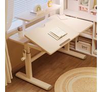 Bureau debout réglable avec étagère de rangement, bureau assis-debout ergonomique pour étudier les jeux, bureau d'ordinateur avec plateau de bureau, réglage manuel de la hauteur (100 x 60 cm)