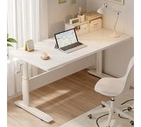 Bureau debout réglable, bureau assis-debout manuel avec poutres renforcées et plateau de table d'intégration solide, facile à installer