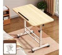 Bureau debout réglable - Design d'angle compact pour les petits espaces, portable à roulettes pour ordinateur portable, idéal pour la chambre à coucher ou le bureau