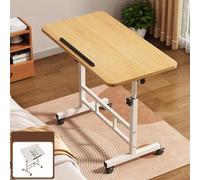 Bureau debout réglable - Design d'angle compact pour les petits espaces, portable à roulettes pour ordinateur portable, idéal pour la chambre à coucher ou le bureau