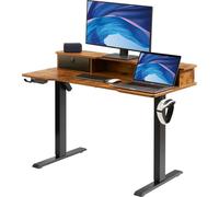 bureau debout réglable en hauteur 47,2 x 23,6 pouces station de travail Riser à double écran
