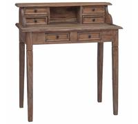 Bureau d'Écriture avec Tiroirs Table d' Ordinateur Bois Massif d'Acajou vidaXL