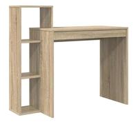 vidaXL Bureau d'écriture compact Chêne Sonoma 100x40x90 cm, 2 étagères, facile à entretenir