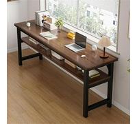 Bureau d'écriture extra long de 40 cm - Table de bureau rectangulaire avec étagère 100,1 x 40 x 74,9 cm (L x l x H) Marron/noir Idéal pour le bureau à domicile ou l'espace de location
