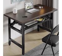 Bureau d'écriture pliable portable à 2 niveaux, table d'étude peu encombrante pour bureau à domicile, pas de montage nécessaire, idéal pour les petits espaces