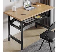 Bureau d'écriture pliable portable à 2 niveaux, table d'étude pour bureau à domicile ou petits espaces, pas de montage nécessaire