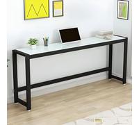 Bureau d'écriture rectangulaire avec plateau en verre trempé pour bureau, chambre ou ordinateur