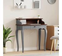 Bureau d'Écriture Table d'Étude Ordinateur Intérieur Bois d'Acajou Massif vidaXL