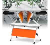 Bureau d'entraînement pliable et portable avec roulettes pour bureau, salle de esign pliable pour un rangement et un transport faciles, solution peu encombrante