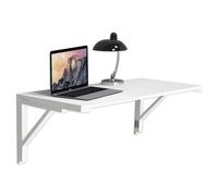 bureau dépliable, Bureau pliant mural en bois blanc for cuisine, table de bar pliable avec supports, table de salle à manger flottante for petits espaces, ordinateur compact, ordinateur portable, bure