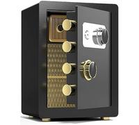 Bureau des coffres-forts, en Acier, imperméable et antivol, Armoire à Caisse financière de l'hôtel, boîte de Rangement familiale, avec Coussinets, Hauteur 40 cm / 45 cm, Lampe Noire