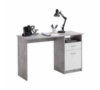 Bureau Design 1 Porte & 1 Tiroir "Sonka" 123cm Gris
