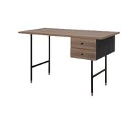 Bureau Design 2 Tiroirs "Jugend" 130cm Noyer