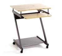 HAKU Möbel Chariot Ordinateur Anthracite, chêne, MDF, métal - Dim.: L 60 cm x H 76 cm x P 49 cm, Style: Modern