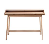Bureau Design avec Plateau Coulissant "St James" 116cm Chêne