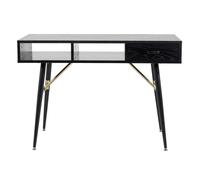 Bureau Design Avec Tiroir "Gold" 110cm Noir
