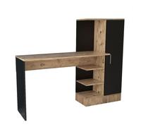 Bureau d'étude moderne - CT2 - Pin atlantique / Noir - 152,3 x 95 x 50 cm