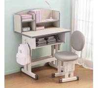 Bureau d'étude réglable en hauteur avec chaise, table à dessin avec crochet, tiroir de rangement, bureau multifonction avec chaise réglable - Parfait pour le bureau à domicile ou l'école