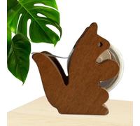 Bureau distributeur de ruban adhésif Animal mignon, distributeur de ruban adhésif chat,Porte-ruban d'écureuil mignon Coupe-ruban en bois | Distributeur de en bois, support de rouleau de