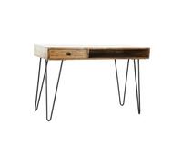Bureau DKD Home Decor 115 x 55 x 76 cm Naturel Noir Métal