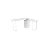 Bureau DKD Home Decor 150 x 120 x 75 cm Naturel Métal Blanc Bois MDF