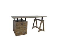 Bureau DKD Home Decor 160 x 80 x 75 cm Métal Bois de manguier