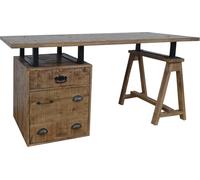 Bureau DKD Home Decor 160 x 80 x 75 cm Métal Bois de manguier