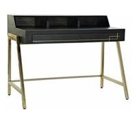Bureau DKD Home Decor Noir Métal Doré Bois de manguier 125 x 74 x 93.5 cm