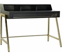 Bureau DKD Home Decor noir or métal bois de manguier (125 x 74 x 93,5 cm) (119 x 70 x 93,5 cm)