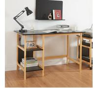 Bureau Dønna avec 2 étagères 120 x 60 x 75 cm noir effet bois