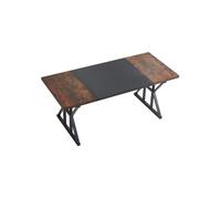 Bureau d'Ordinateur 180x80cm Moderne et Simple Capacité 68kg Marron et Noir